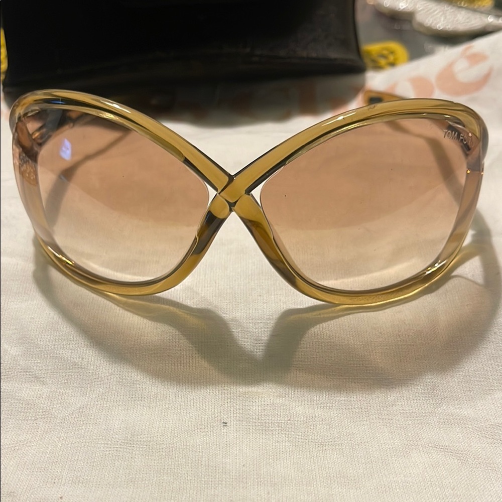 Tom Ford Gold Butterfly Sunglasses